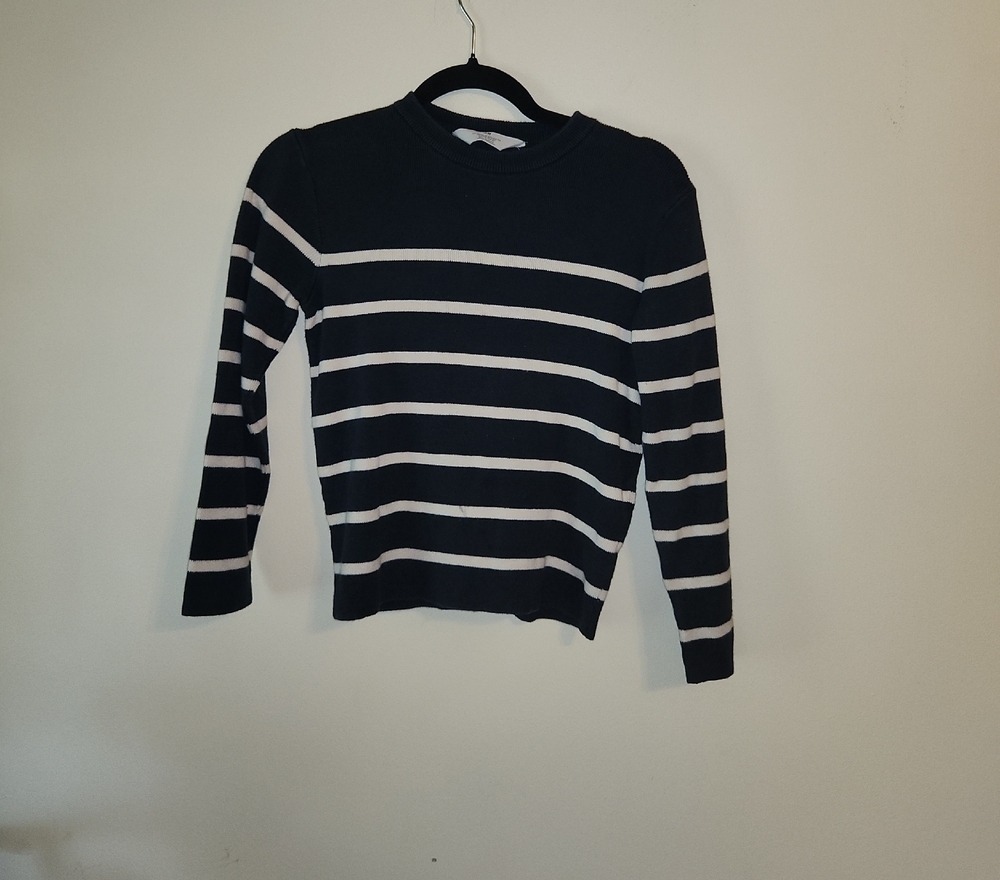 H&M Navy Blue & Off White Knit Sweater